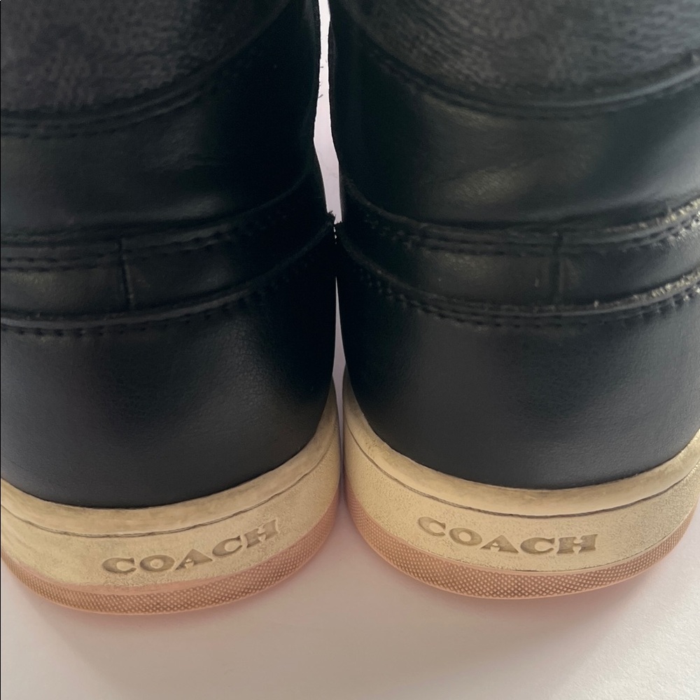 Coach Black and‎ Pink Leather Hi Top Sneakers Size 8B
CD304 - Picture 9 of 14